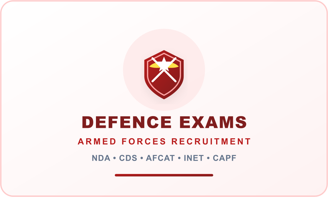 Defence (NDA, CDS, AFCAT, CAPF)